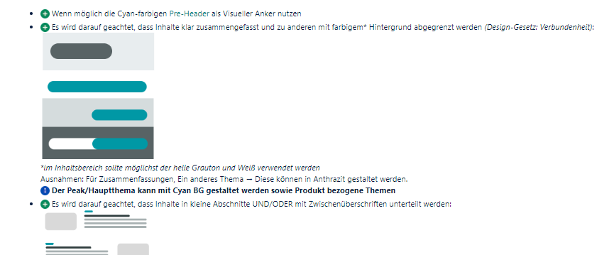 Layout-Regeln in Confluence dokumentiert