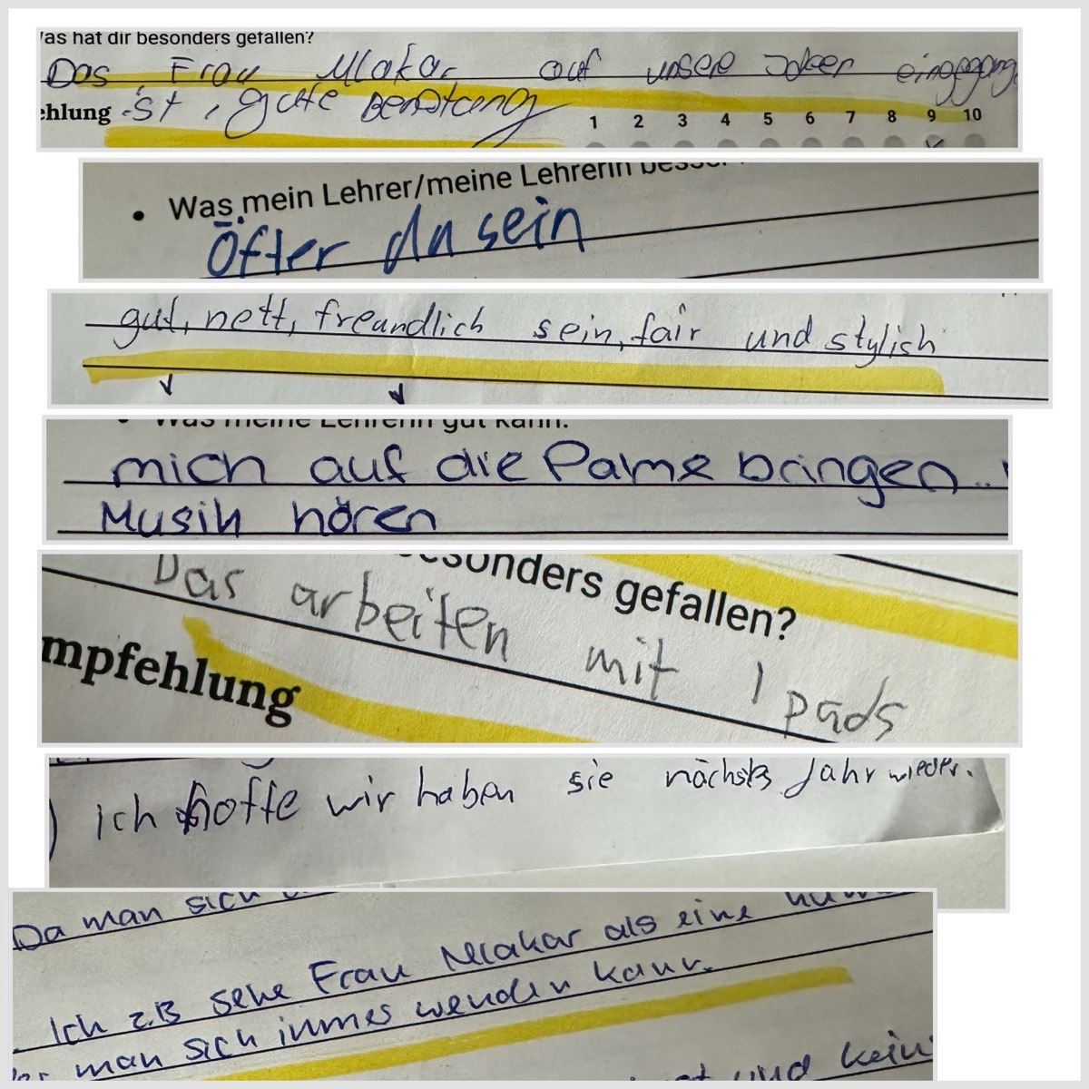 Schüler:innen Zitate